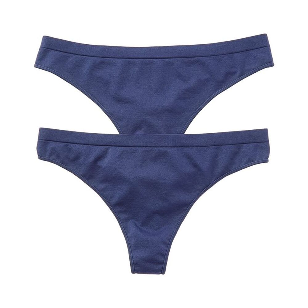 B.Tempt'd Womens B.Tempt’D By Wacoal 2Pk Comfort Intended Daywear Thong, Blue